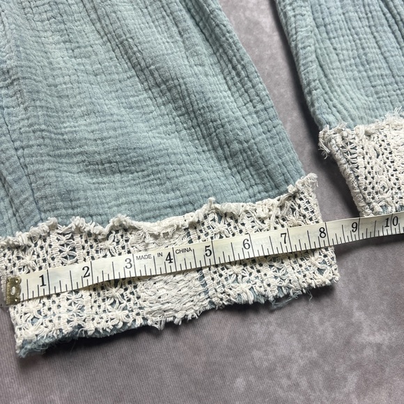 POL Teal Pants with Cream Lace Accents - Picture 8 of 8